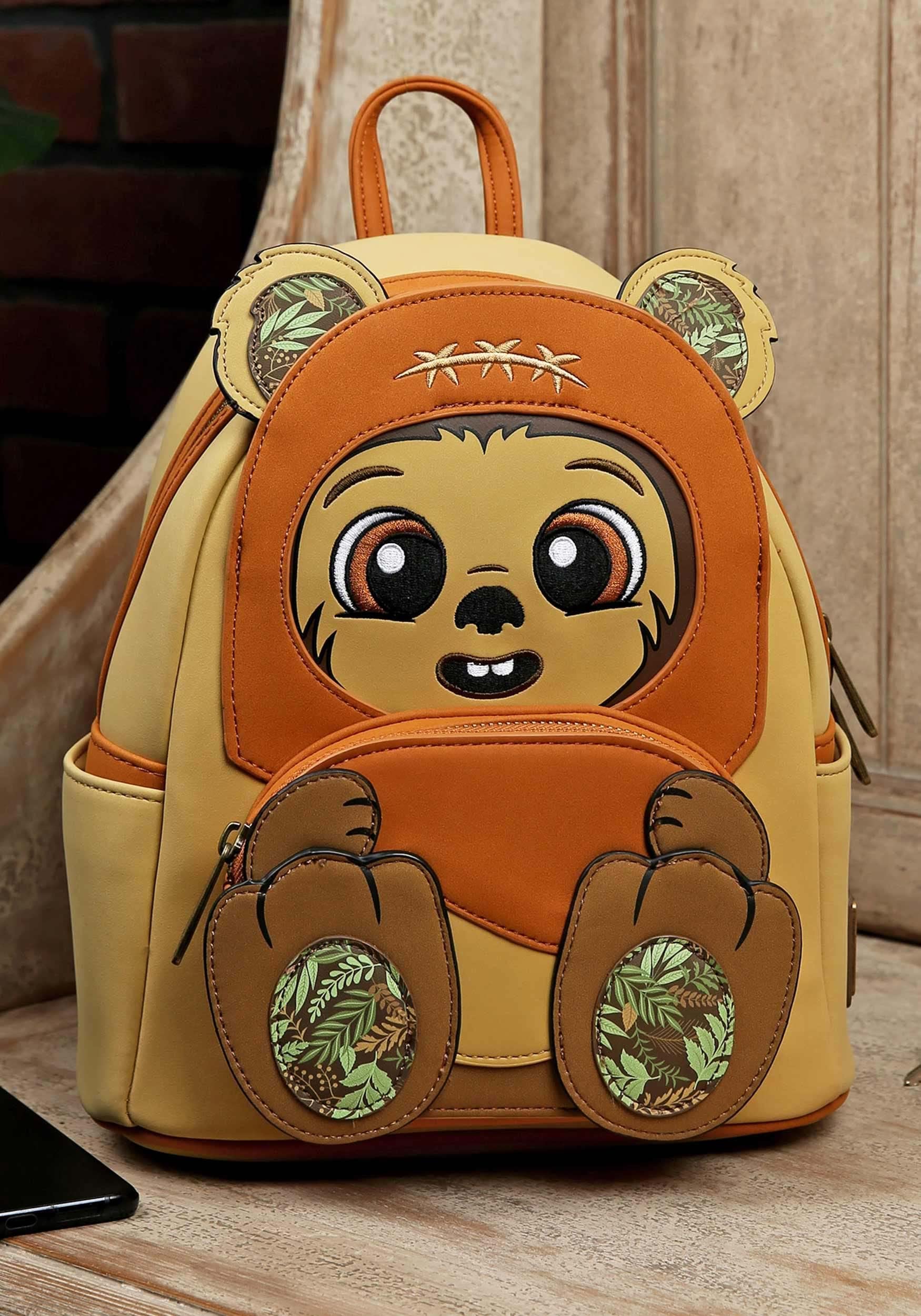 Loungefly Star Wars Wicket Footsie Mini Backpack for Cosplay - Cute Disney Collectible for Fans, Conventions & Everyday Use