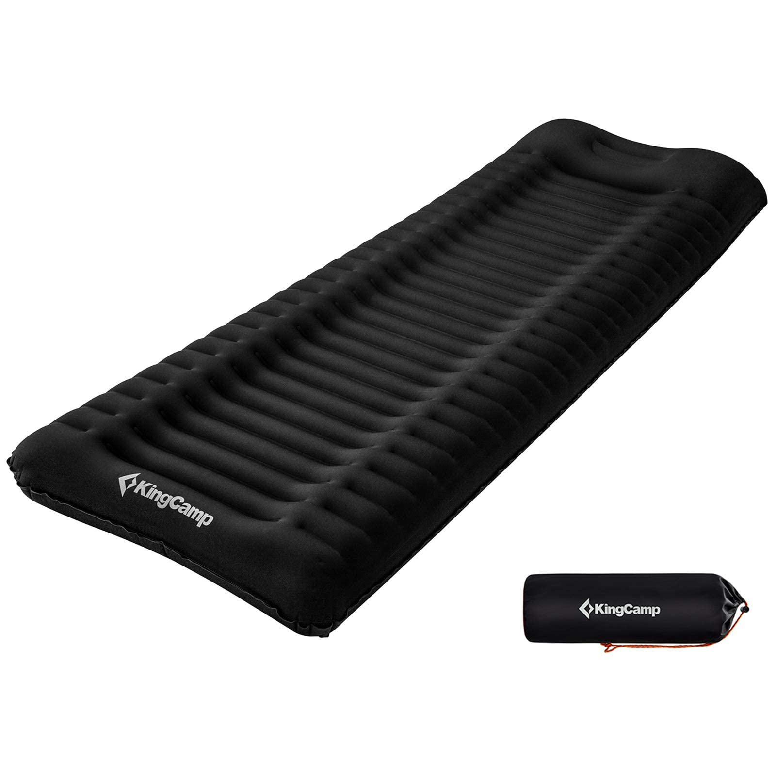 KingCamp Deluxe Inflatable Sleeping Pad - Ultra Comfortable Air Mattress for Camping, Backpacking & Hiking | Lightweight Portable Mat for Tent, Cot, RV & Travel | Single & Double Size | Perfect for Outdoor Adventures & Road Trips
