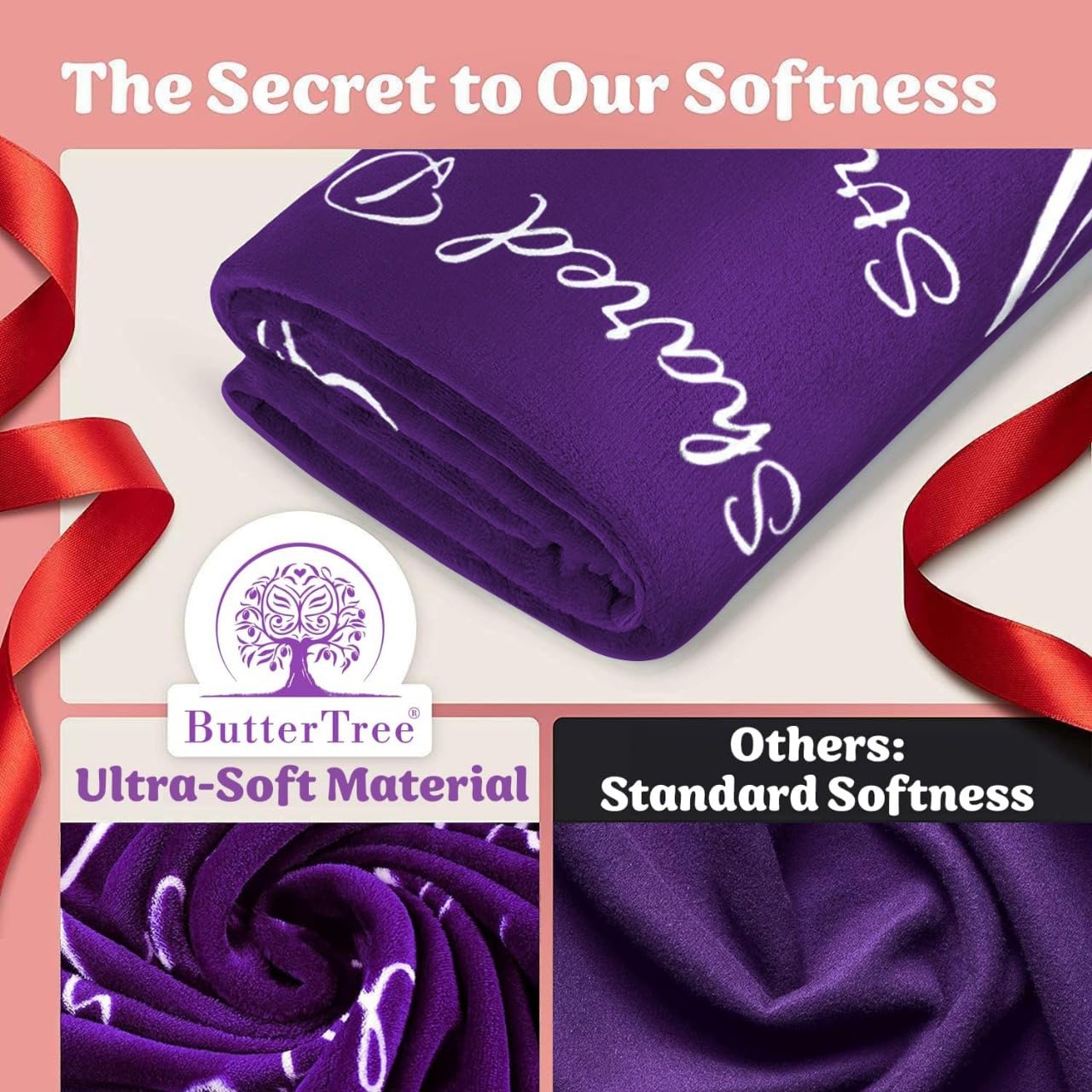 ButterTree Soft Purple Flannel Blanket 65