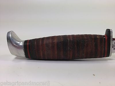 Vintage CASE XX 3 FINN SSP Folding Knife with Leather Sheath - 1970s Collectible Pocket Knife for Camping, Hunting & Outdoor Adventures