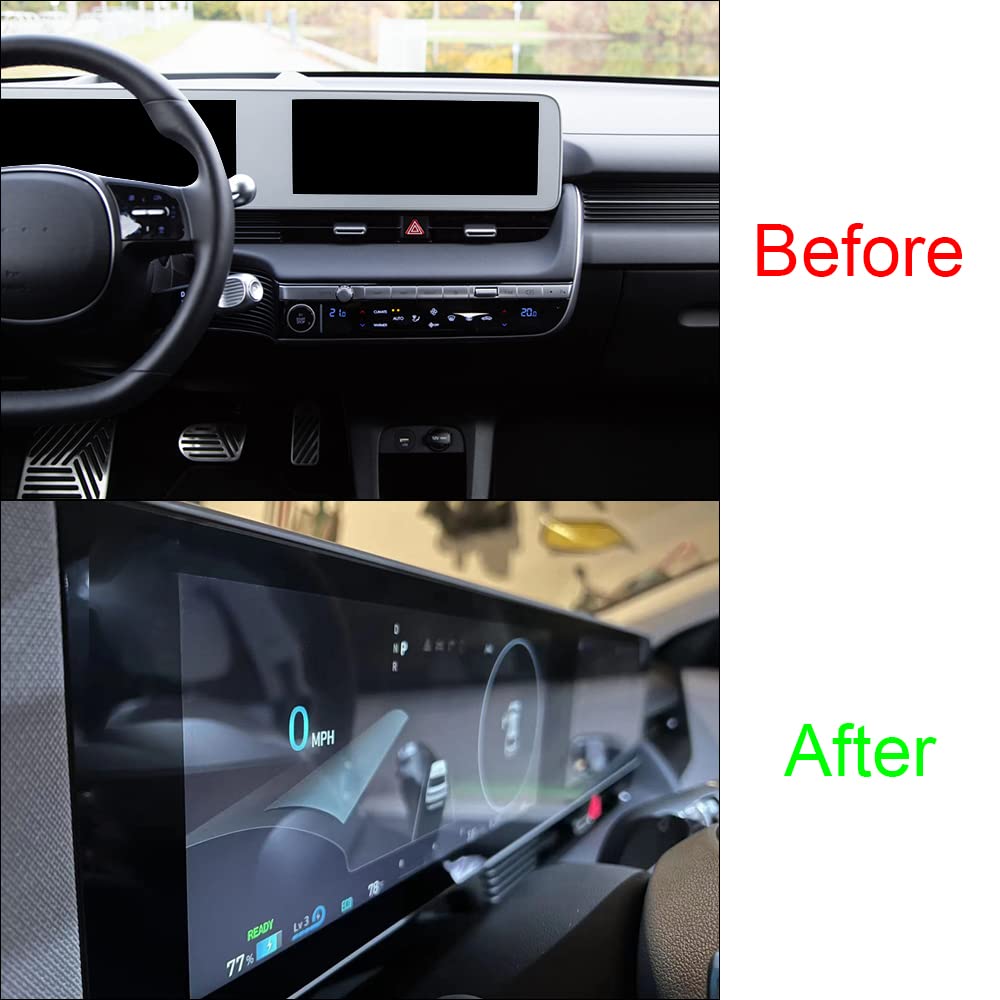 BestEvMod Matte Screen Protector for Hyundai Ioniq5 2022 | Anti-Glare Navigation Touch Screen Cover | LHD Compatible | Perfect for Road Trips & Daily Commuting