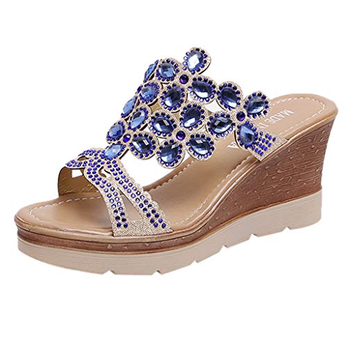 MLAGJSS Women's Open Toe Wedge Sandals - Casual Summer Slide Slippers with Comfortable Wedge Heel | Perfect for Beach, Vacation, and Everyday Wear