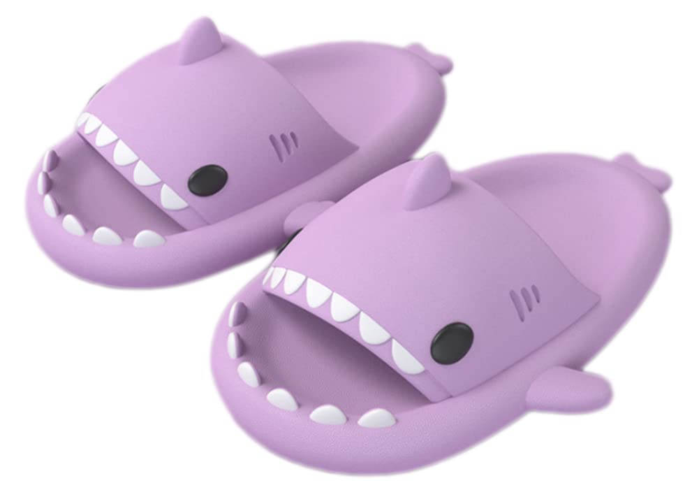 Rungion Women's Cute Shark Cartoon Summer Slippers - Non-Slip Cloud Comfort Slides for Beach, Pool & Shower | Trendy Couple Shoes for Men & Women