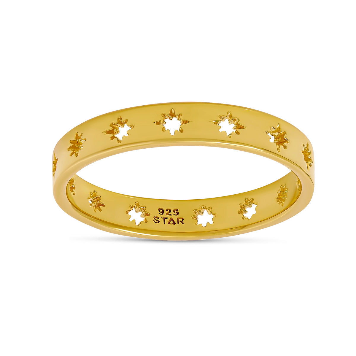 14K Gold Stardust Ring for Women - Elegant Stackable Dainty Ring for Everyday Wear, Gift Giving & Special Occasions