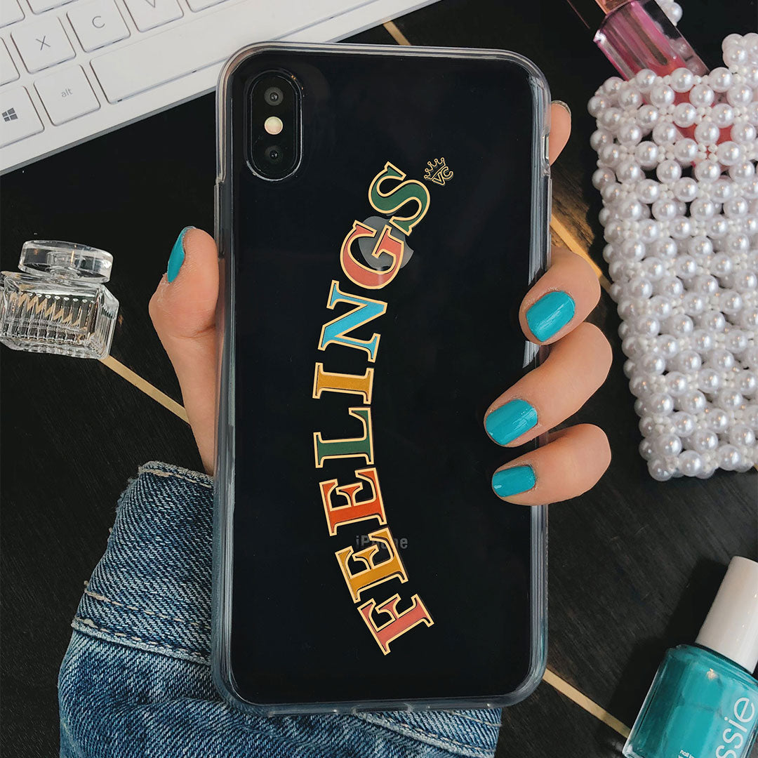 Feelings Clear iPhone Case - Ultra Slim Protective Cover for iPhone [Model] - Shatterproof & Scratch-Resistant - Perfect for Everyday Use, Travel, and Work