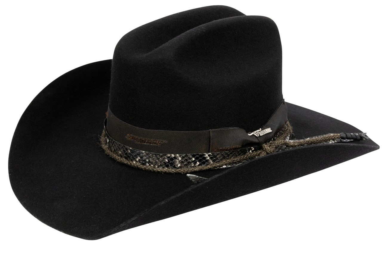 Bullhide Texas Hold Em' Felt Cowboy Hat - Black | Western Style Cowboy Hat for Men & Women | Perfect for Rodeo, Country Music Festivals & Outdoor Events