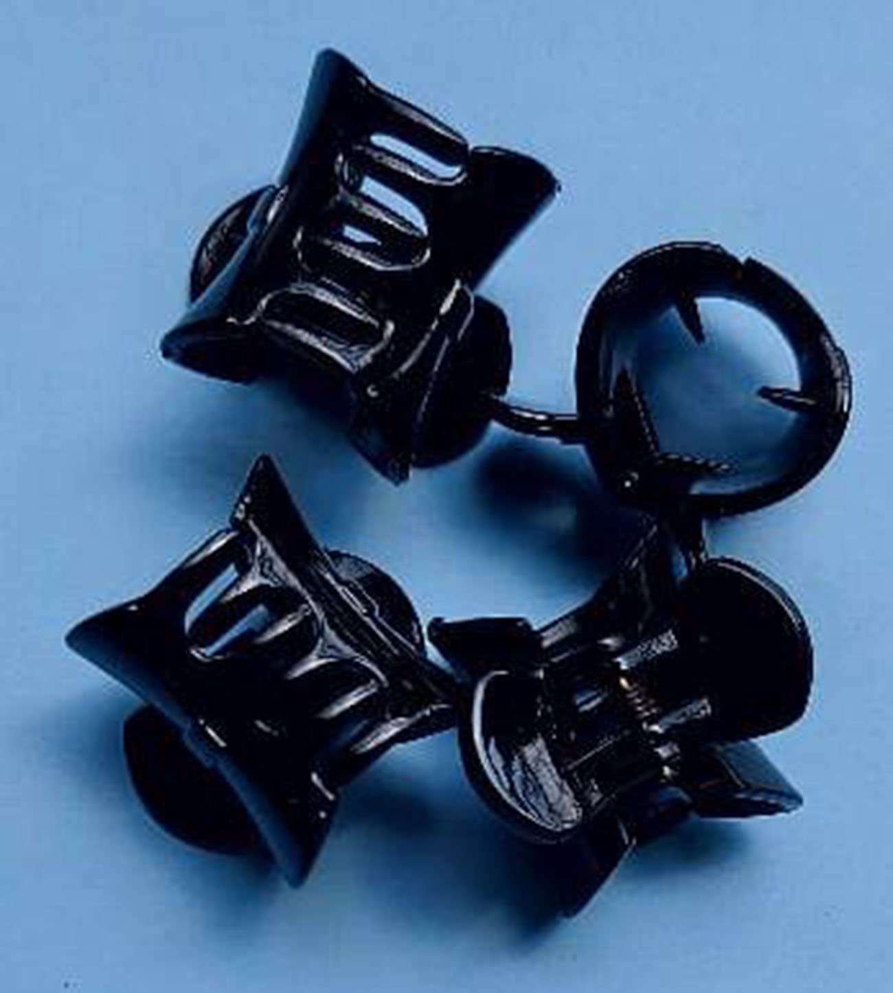Non-Slip Plastic Hair Claw Clips for Women & Kids - 4 Pack Black Hair Clips for Girls, Babies & Toddlers - Perfect for School, Work, Gym & Everyday Hairstyles