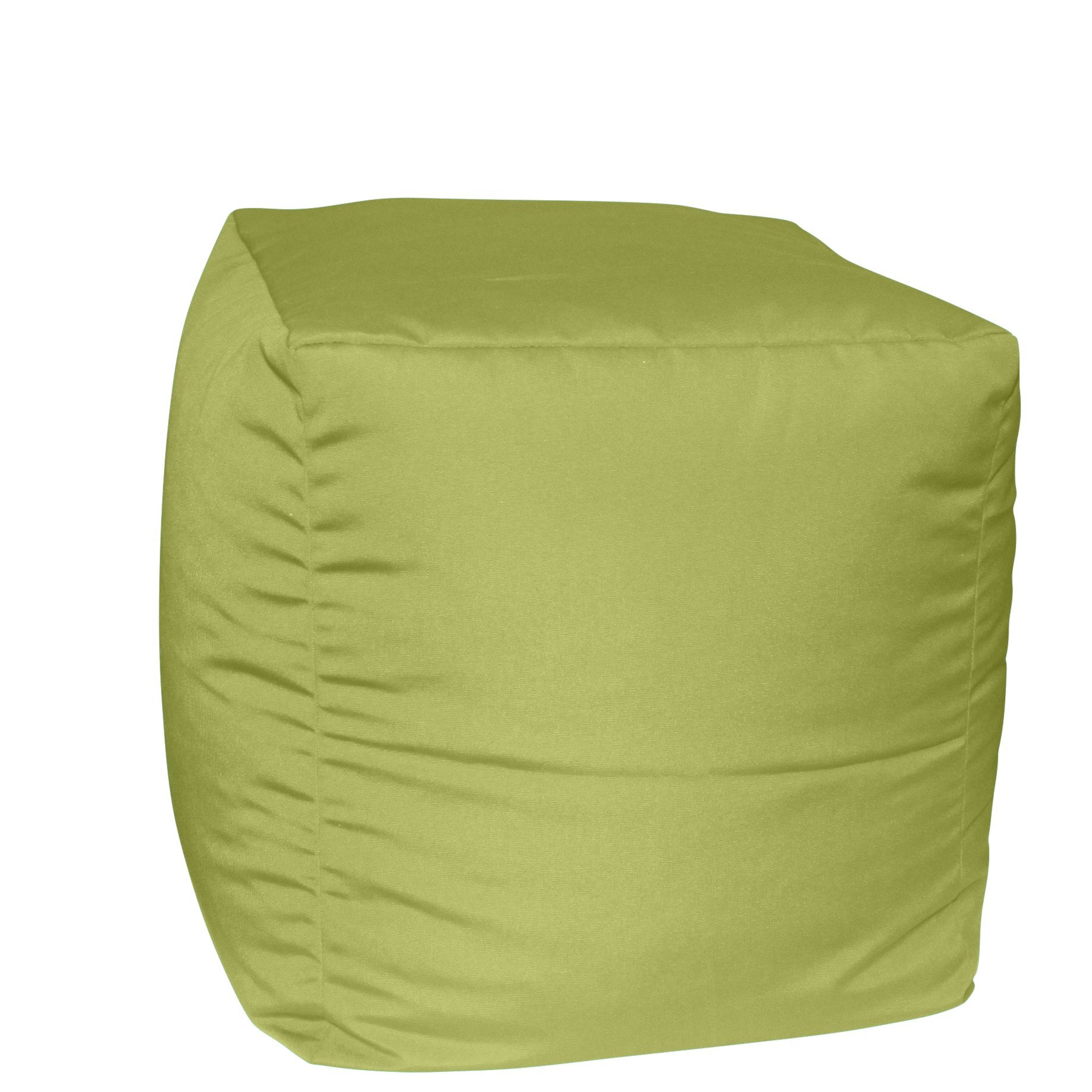 Paradise Cushions Indoor/Outdoor Square Pouf Cushion - Kiwi Green Boho Style Ottoman for Living Room, Patio & Garden Decor - Perfect for Lounge Seating, Footrest or Accent Piece