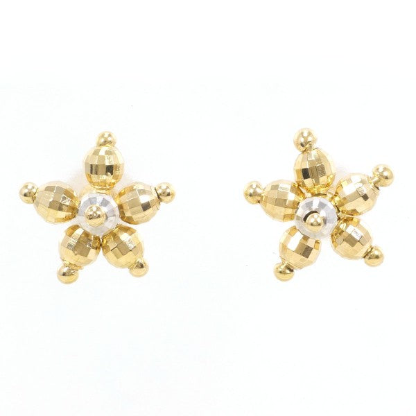 18K Yellow Gold & White Gold Earrings - Vintage Pre-Owned Jewelry for Women - Perfect for Weddings, Parties & Special Occasions