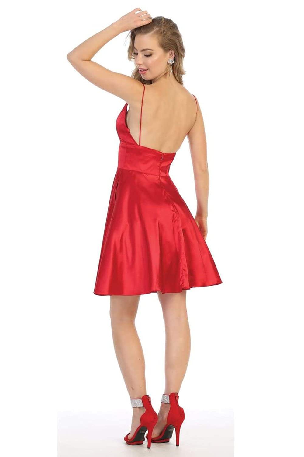 Elegant Burgundy Cocktail Dress for Women - Perfect for Evening Parties, Weddings & Special Occasions