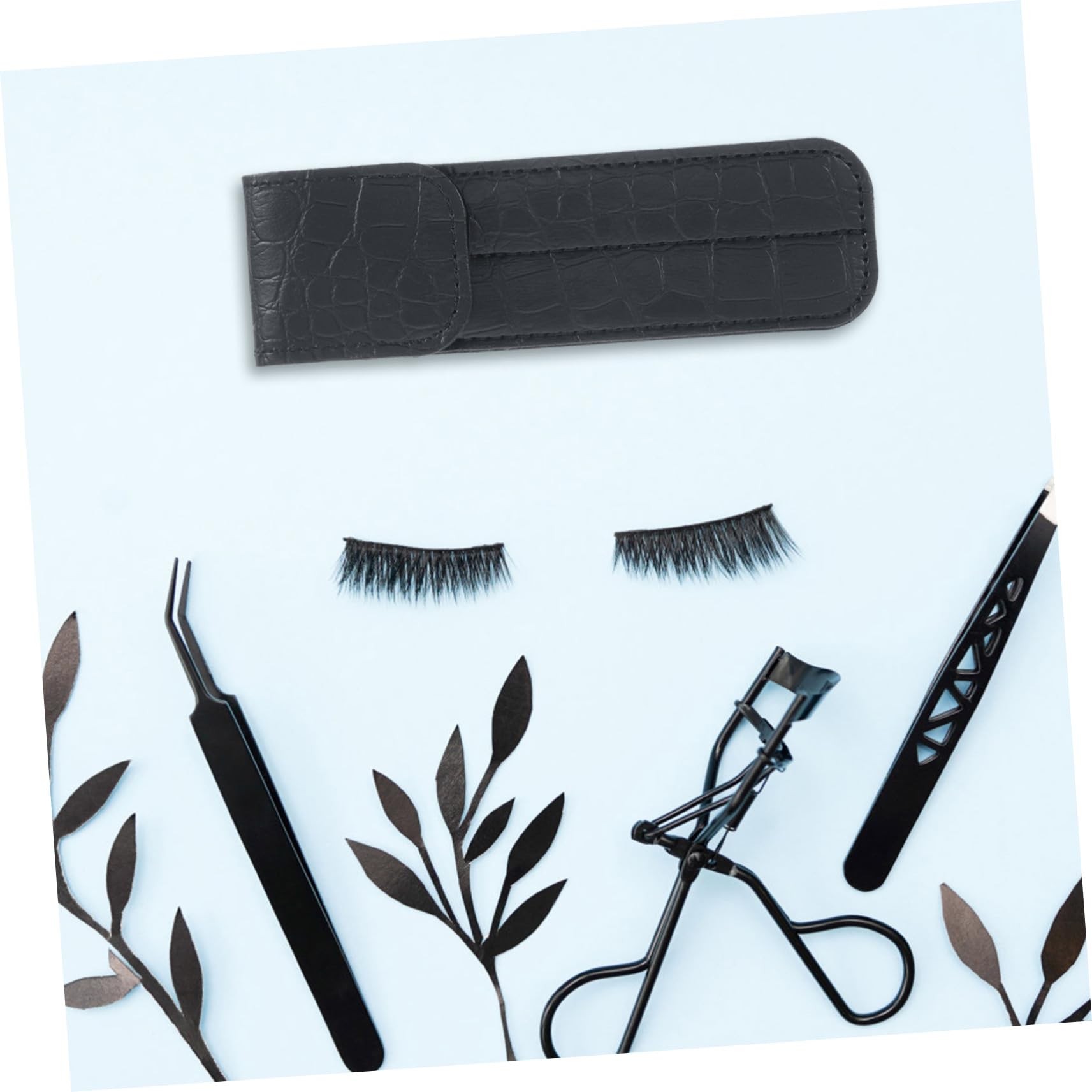 Elegant Pattern Travel Size Storage Bag for Empty Lash Tweezers Holder - Perfect for Salon, Travel & Makeup Organization
