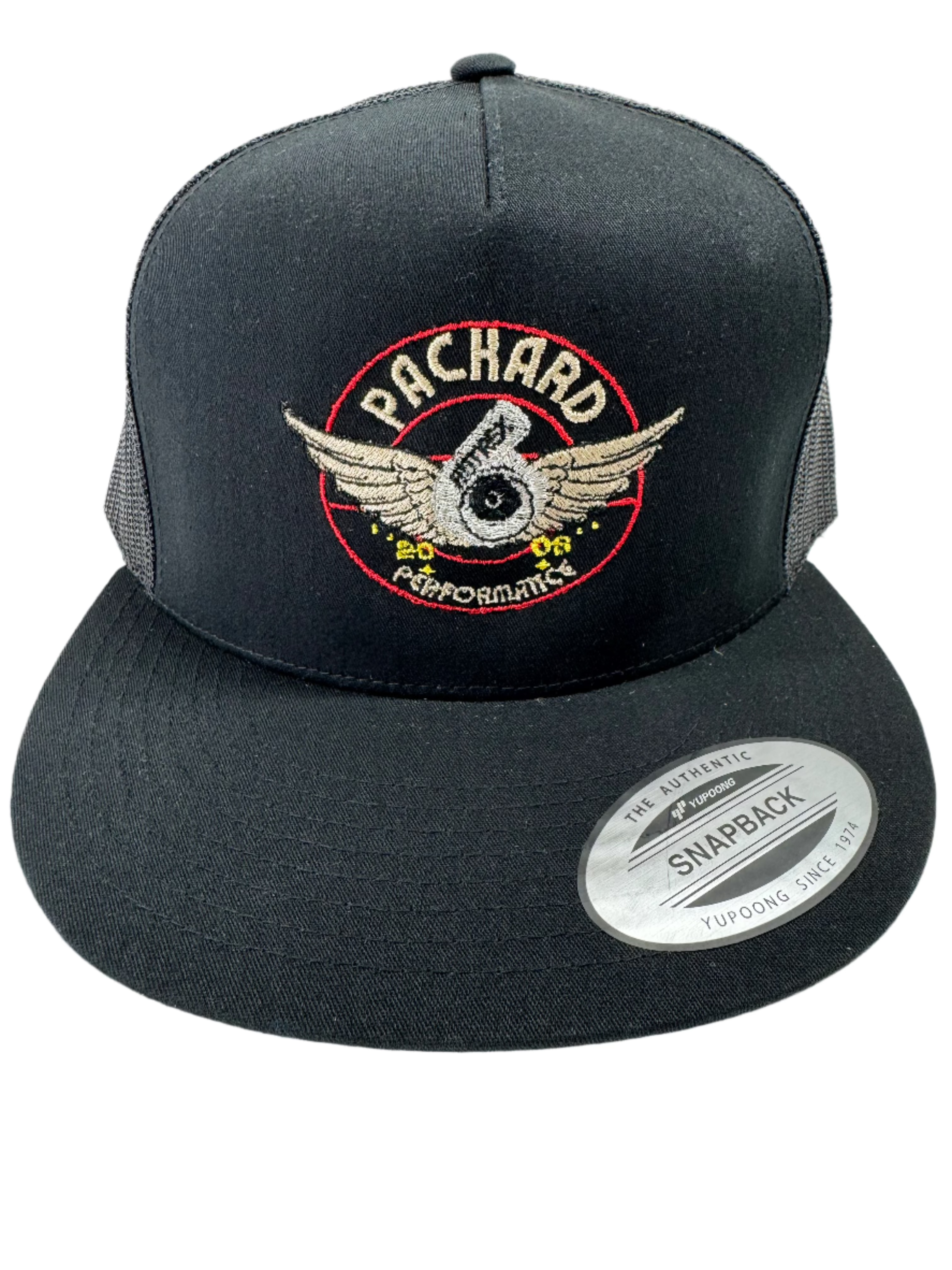 Vintage Embroidered Trucker Hat with Flat Brim - Retro Logo Design for Men & Women - Perfect for Outdoor Activities, Sports, and Casual Streetwear Fashion