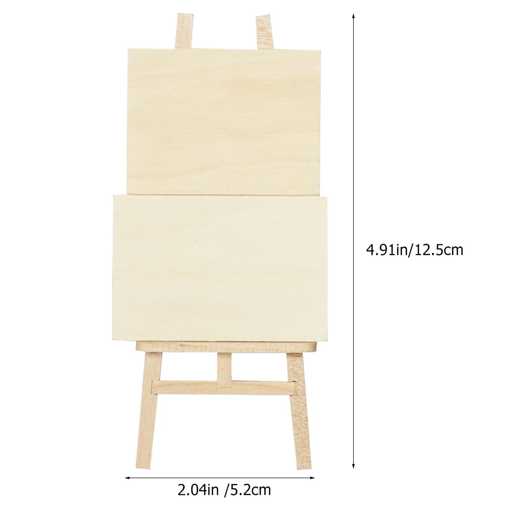 Jojofuny 1:12 Scale Dollhouse Painting Tool Set - Wooden Easel & Miniature Furniture for Balcony, Patio Decor - Perfect for DIY Dollhouse Accessories & Model Scenes