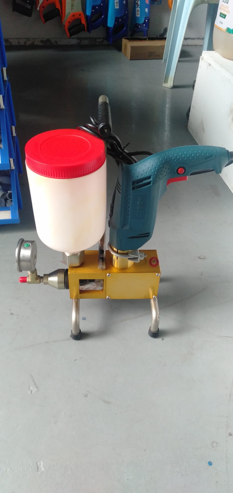 999 240V 50Hz High Pressure PU Foam Grout Pump - Model PU 999 | Professional Construction & Home Repair Tool for Concrete Injection, Wall Crack Sealing & Foundation Stabilization
