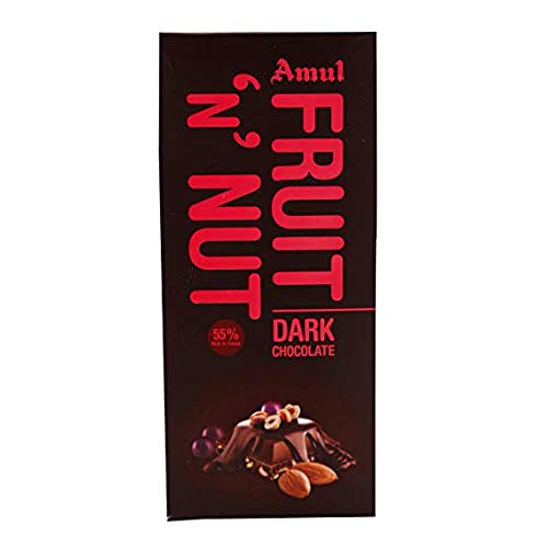Amul Fruit & Nut Chocolate Bar - 150g (Pack of 4) | Premium Indian Dairy Milk Chocolate with Cashews & Almonds | Perfect for Gifts, Snacking & Dessert Toppings