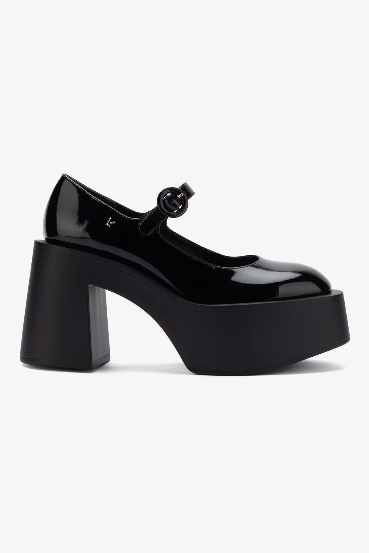 Olivia Black Patent Leather Platform Pump Shoes for Women - Elegant High Heels for Office, Party & Special Occasions