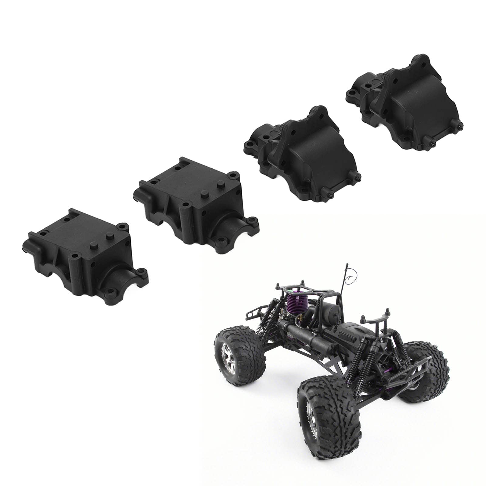 VBESTLIFE RC Car Gearbox Cover Set - Durable Housing for Wltoys 144001, 144002, 124019, 124018 - Perfect for Off-Road Racing and Maintenance