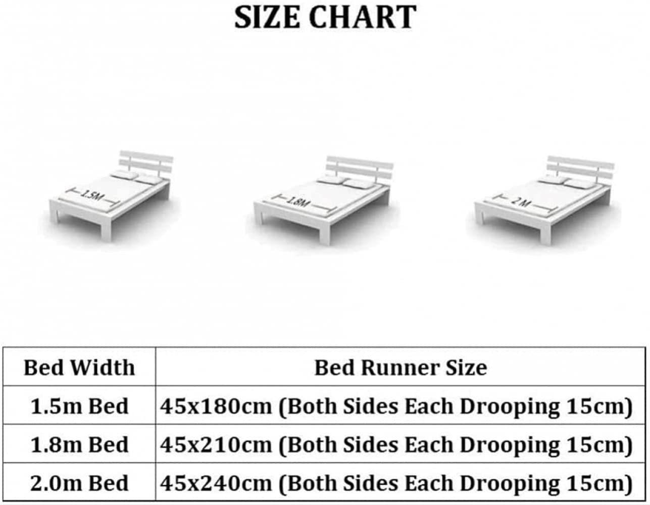 Velvet Bed Scarf & Runner for Queen/King Size Beds - Elegant Bed Decor for Hotels & Home