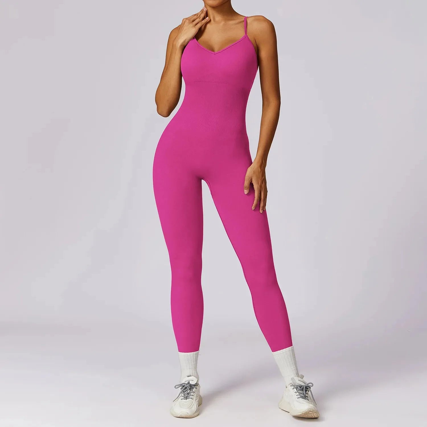 Seamless One Piece Jumpsuit for Women - Sleeveless Push Up Romper Yoga Workout Bodysuit - Perfect for Gym, Running, Yoga & Activewear