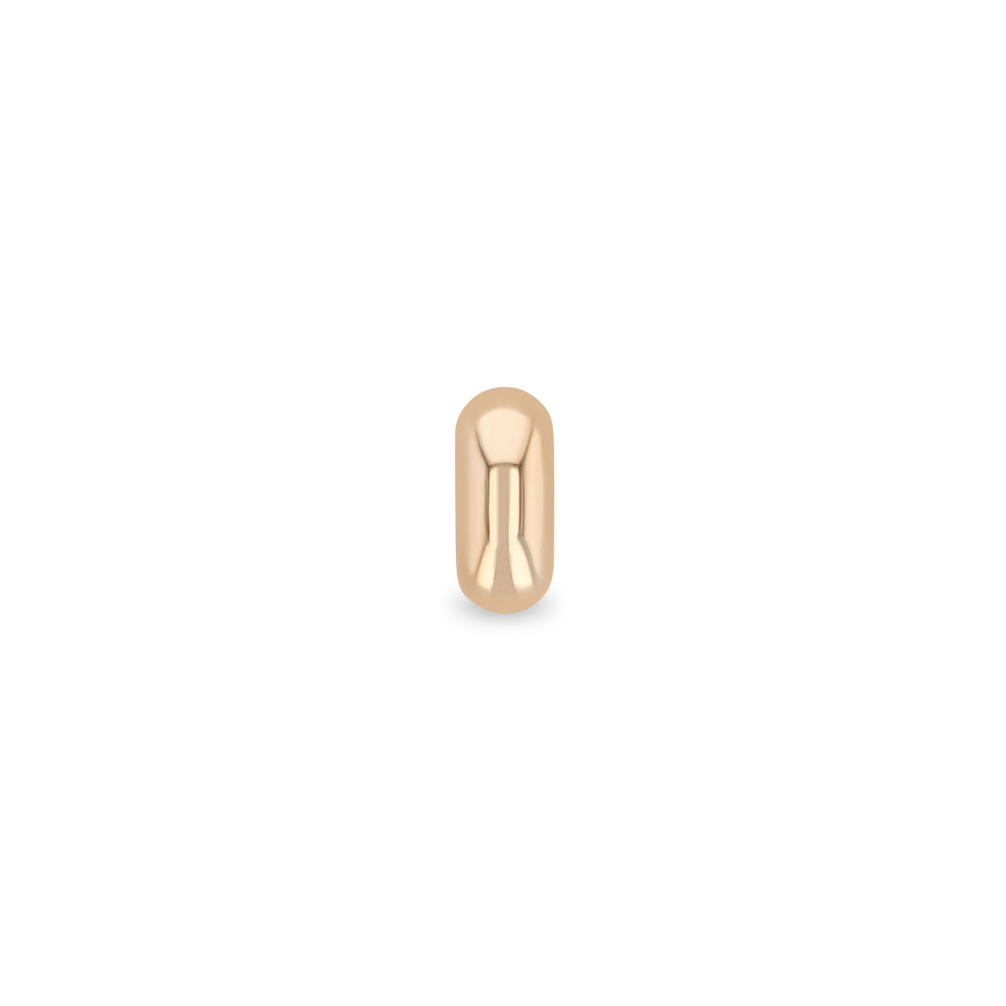 14K Gold Wide Half Round Slide Bead Charm - Elegant Jewelry for Bracelets, Necklaces & DIY Crafting - Perfect for Gifts & Special Occasions