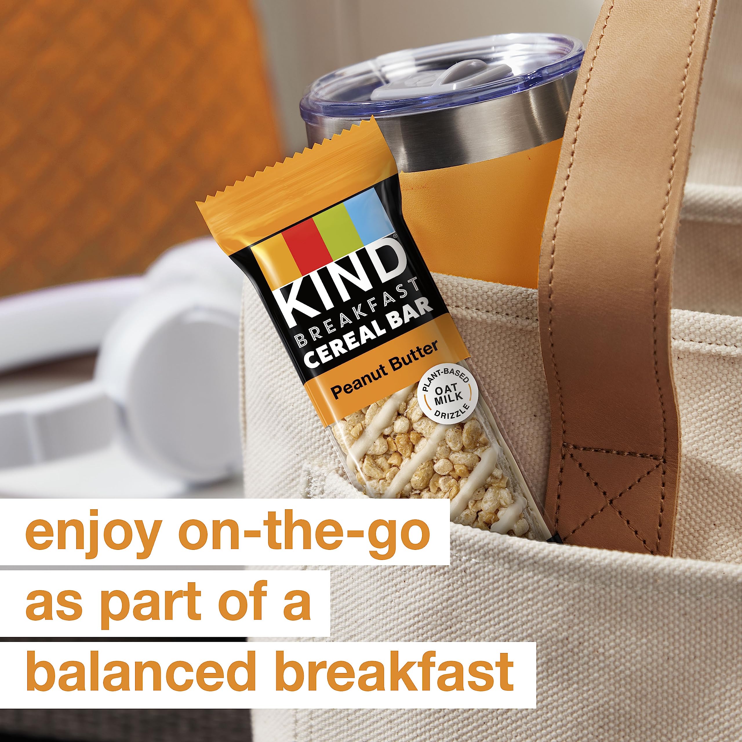 KIND Breakfast Cereal Bars - Gluten Free Peanut Butter Snack Bars, 9.3oz Box (6 Count) - Healthy On-the-Go Breakfast & Workout Energy Bars