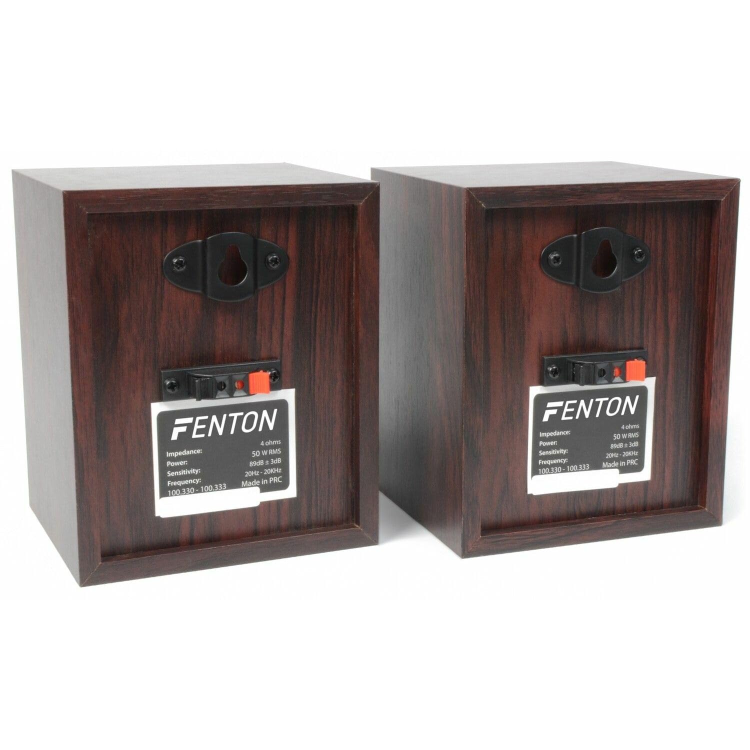 Fenton HF5W 5.0 Home Theater Speaker System - 335W Walnut Wood Bookshelf Speakers (Set of 5) - High-Quality Audio for Movies, Music & Gaming - Perfect for Living Room, Home Theater & Entertainment Spaces