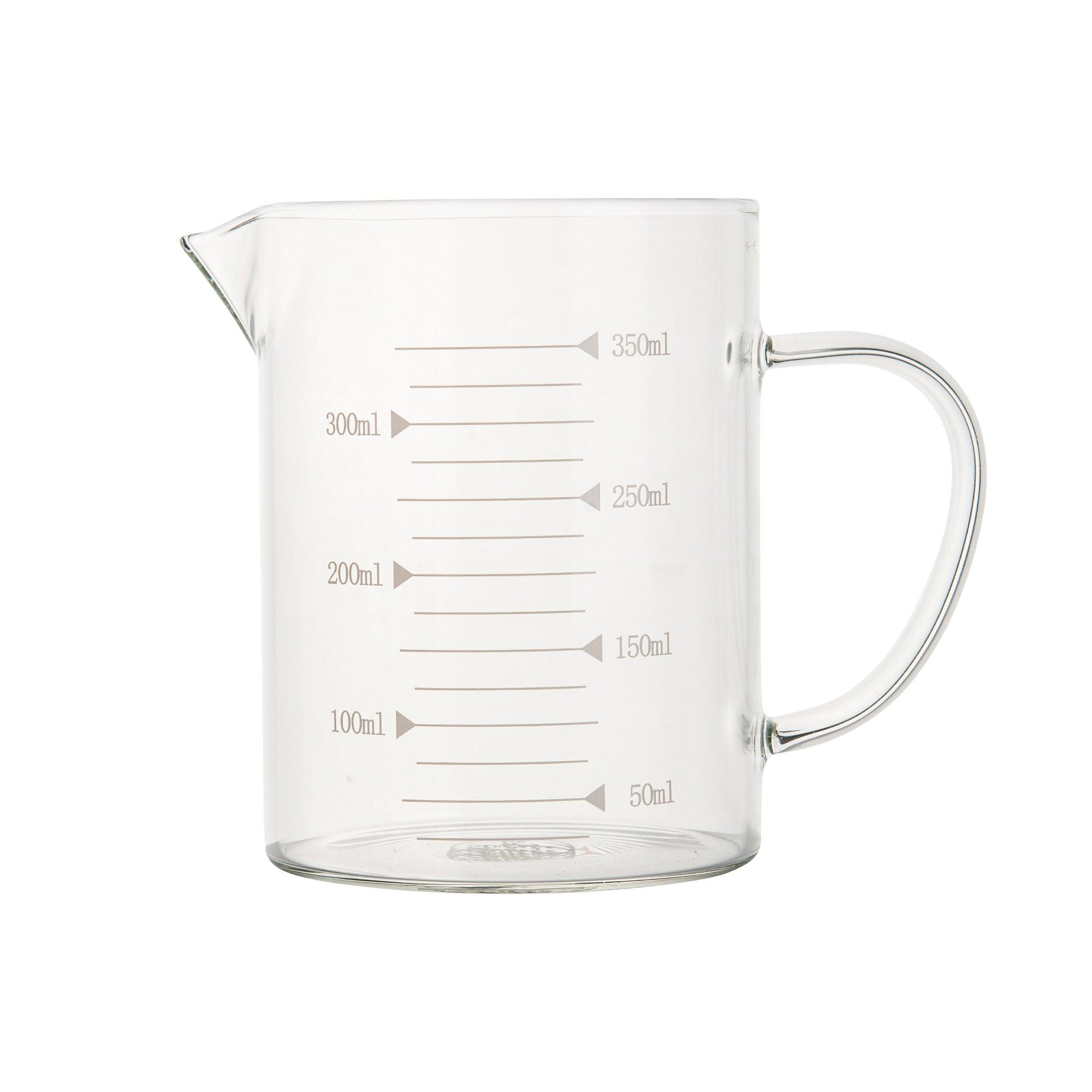 350ml Glass Measuring Cup for Baking, Cooking & Mixing - Heat Resistant & Easy to Read Measurements - Perfect for Kitchen, Lab & DIY Projects