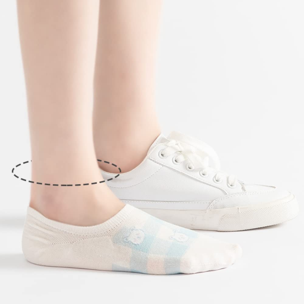 Women's Thin Cotton Boat Socks 3 Pairs - Non-Slip Silicone for Summer Wear