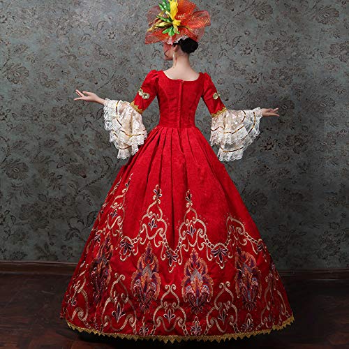 Victorian Renaissance Queen Dress for Women - Elegant Long Rococo Masquerade Ball Gown | Perfect for Costume Parties, Historical Reenactments & Themed Events