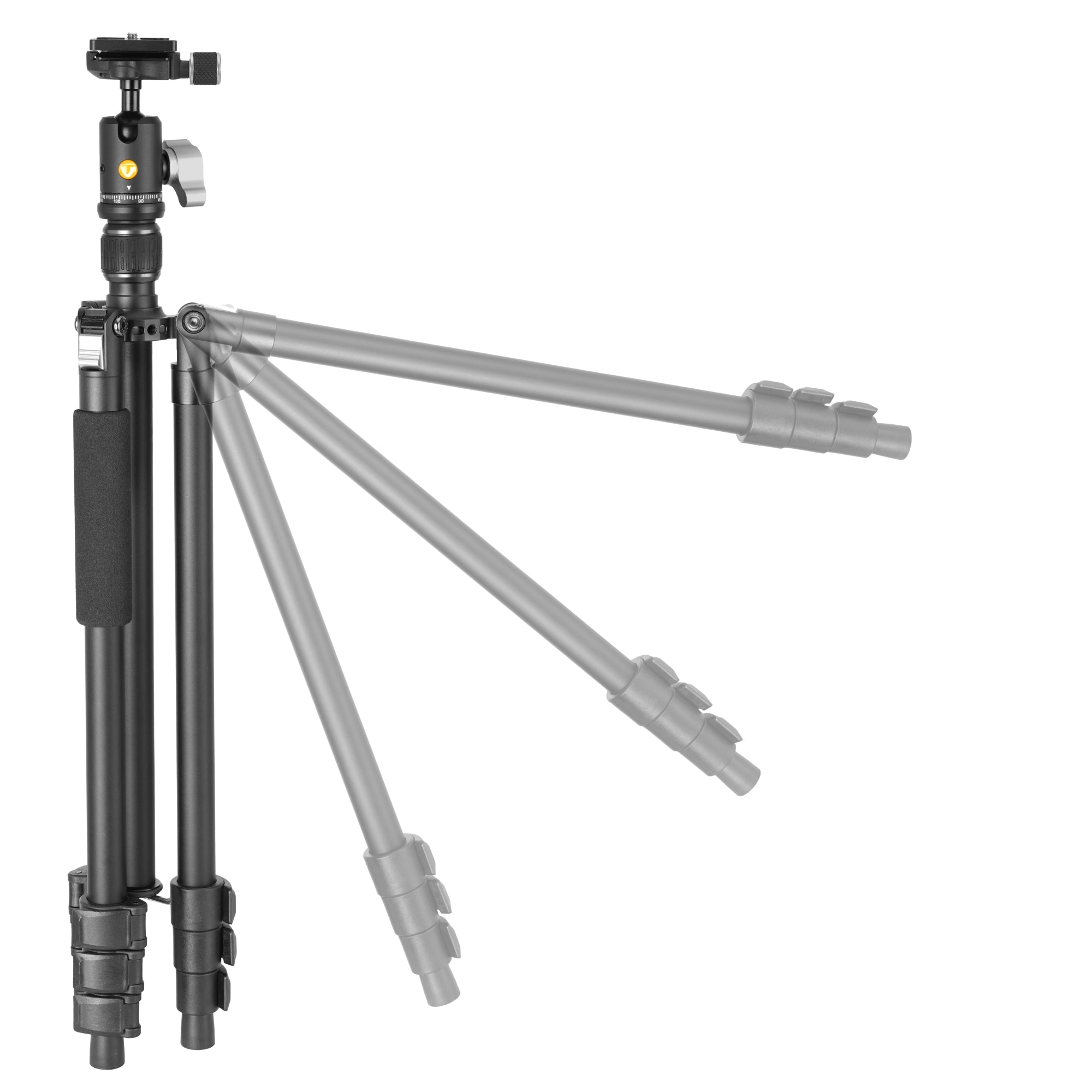 Lightweight Vesta GO 204AB Aluminum Travel Tripod with 360° Ball Head - Compact & Stable for Photography, Hiking, and Outdoor Adventures
