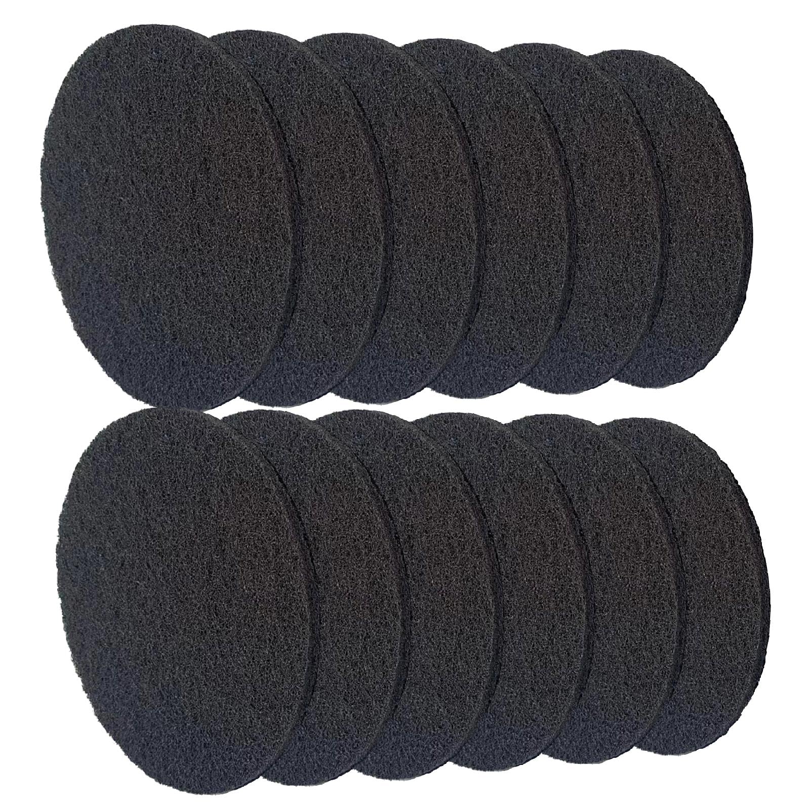 Premium 6.7 Inch Round Activated Carbon Charcoal Filters for Compost Bucket - 12 Pack Odor Control Replacement Filters (0.2 Inch Thick) - Ideal for Kitchen Compost Bins, Indoor Gardening & Eco-Friendly Waste Management