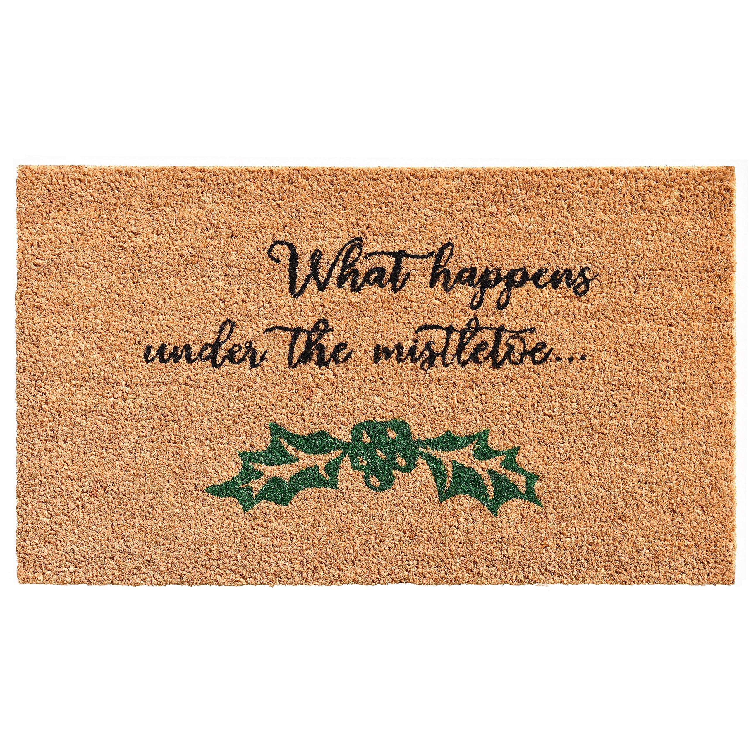 Calloway Mills 105061729 Christmas Mistletoe Welcome Doormat - Holiday Decor for Front Door, Porch & Entryway - Non-Slip Indoor Outdoor Mat