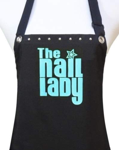 Professional Manicure Pedicure Nail Tech Apron for Women - Waterproof & Adjustable Nail Salon Apron (Island Blue) - Perfect for Nail Technicians, Spa Professionals & Home Use