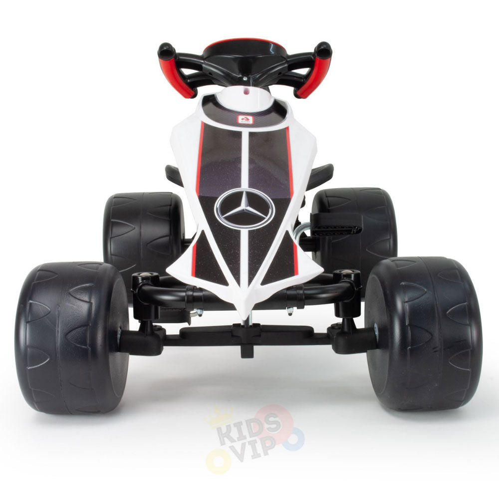 Mercedes Benz Pedal Go Kart for Kids with Adjustable Seat - Ride-On Toy Car for Outdoor Play, Birthday Gifts & Backyard Fun