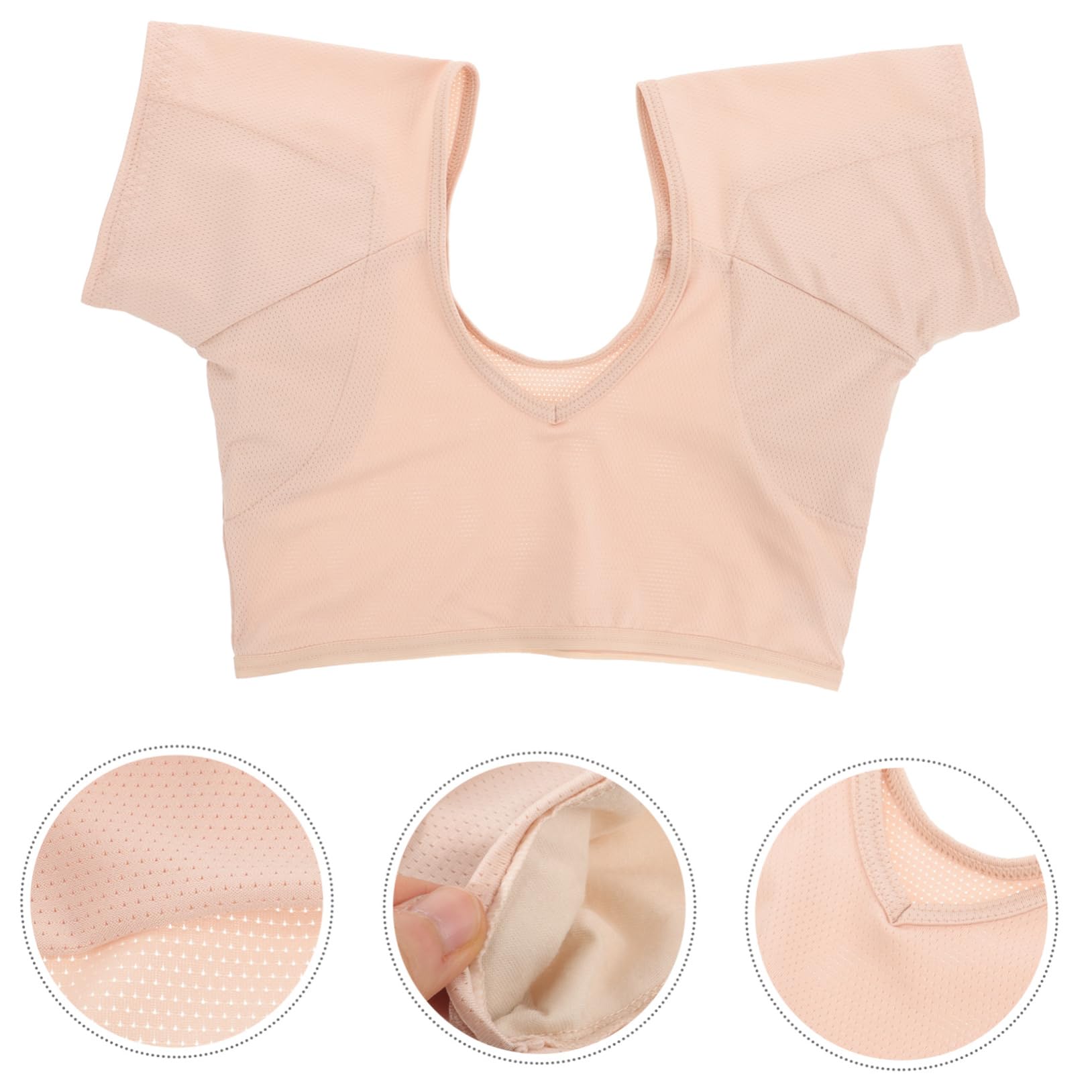 Women's Breathable Underarm Sweat Protector Vest - Dual-Sided Quick Dry Short Sleeve Shirt with Sweat Absorbent Pads | Size S | Lightweight & Comfortable Design | Perfect for Workouts, Yoga & Hot Weather