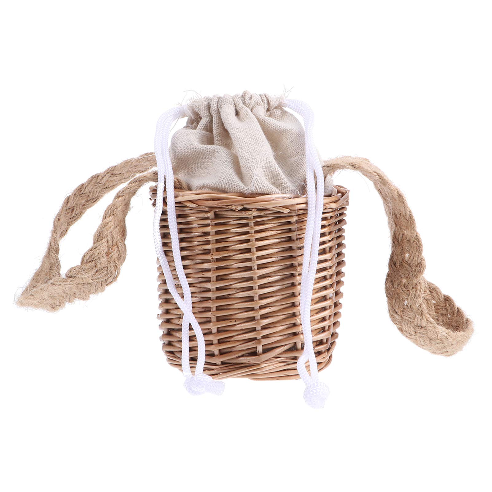 ULTNICE Small Woven Rattan Basket with Handle - Perfect for Wedding Petal Toss, Flower Girl, Candy & Cookie Gifts, Party Decor - Ideal for Garden, Banquet & Home Decoration