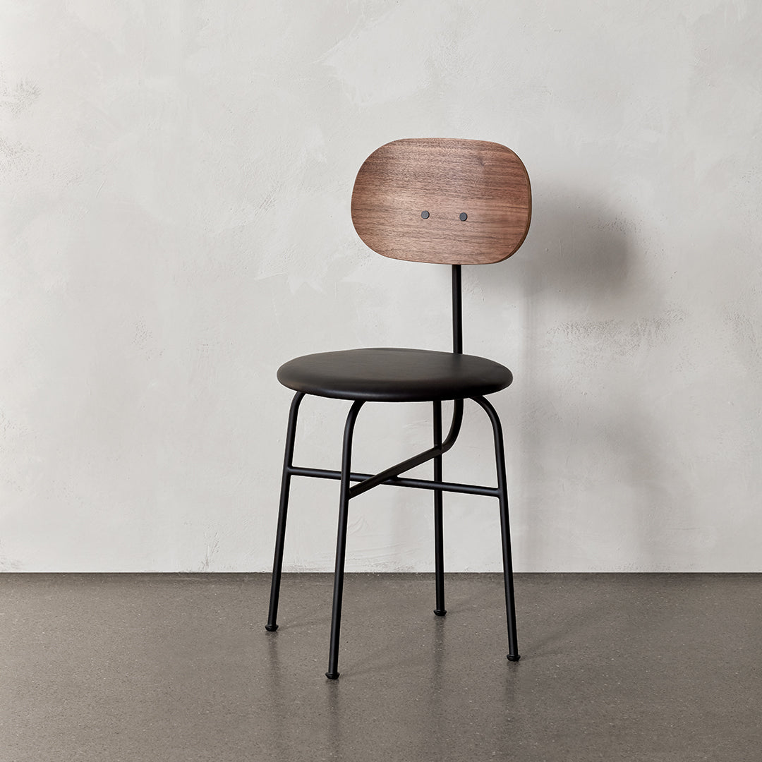 Afteroom Modern Dining Chair with Upholstered Seat - Mid-Century Design Wooden Chair for Kitchen, Dining Room & Office - Comfortable & Stylish Home Furniture