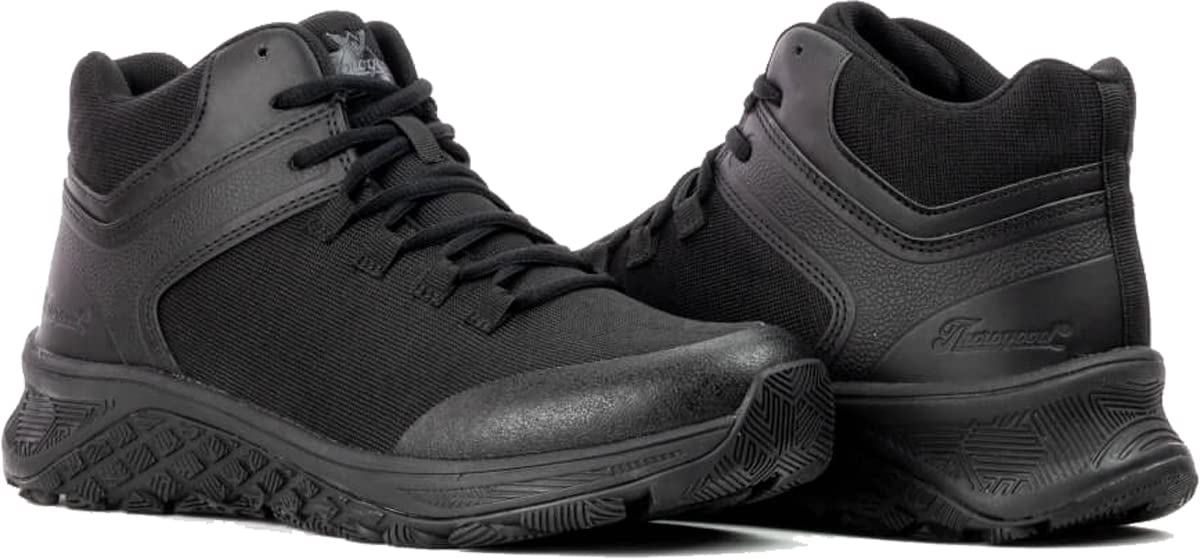Thorogood T800 Series Non-Metallic Safety Work Shoes for Men & Women - Breathable Black Knit Upper, EVA Midsole & Slip-Resistant Rubber Outsole - Ideal for Construction, Warehouse & Industrial Workplaces