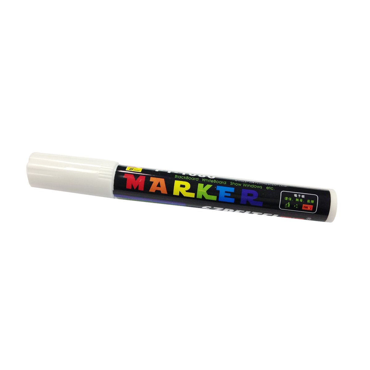 Allydrew Liquid Chalk Markers - White & Purple Dual Tip Chalk Pens (2 Pack) - Perfect for Chalkboard Art, Menu Boards, and DIY Crafts