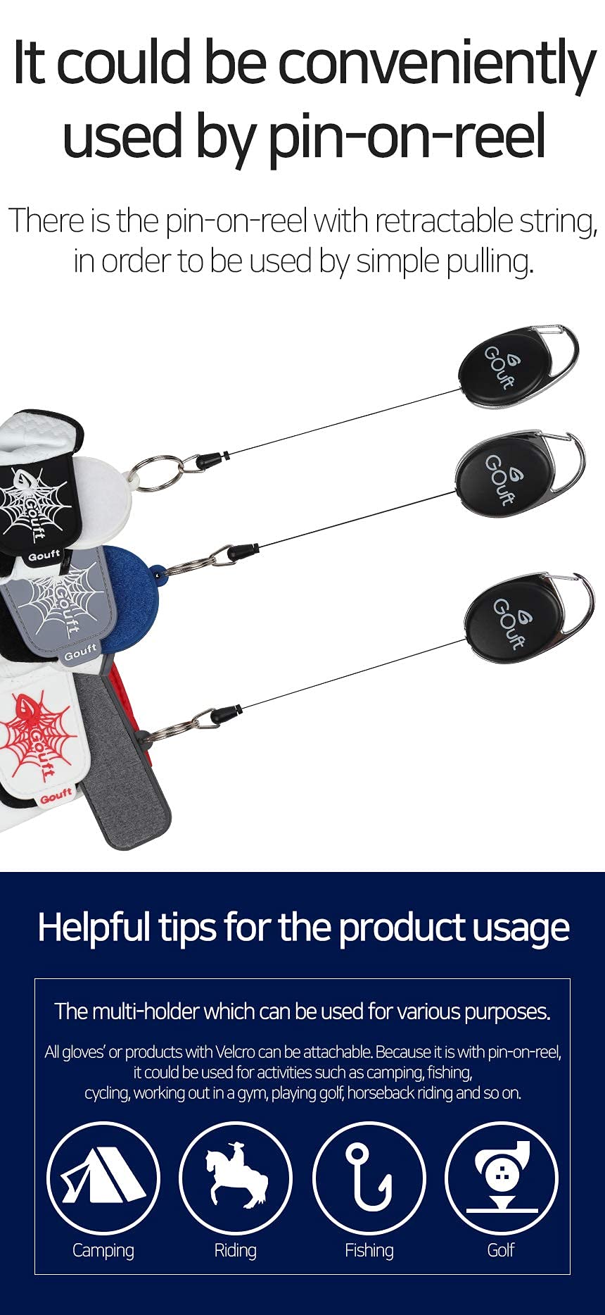 Premium Golf Ball Marker & Glove Holder - Magnetic Golf Accessories for Easy Storage | Perfect for Golf Bags, Carts & On-Course Convenience