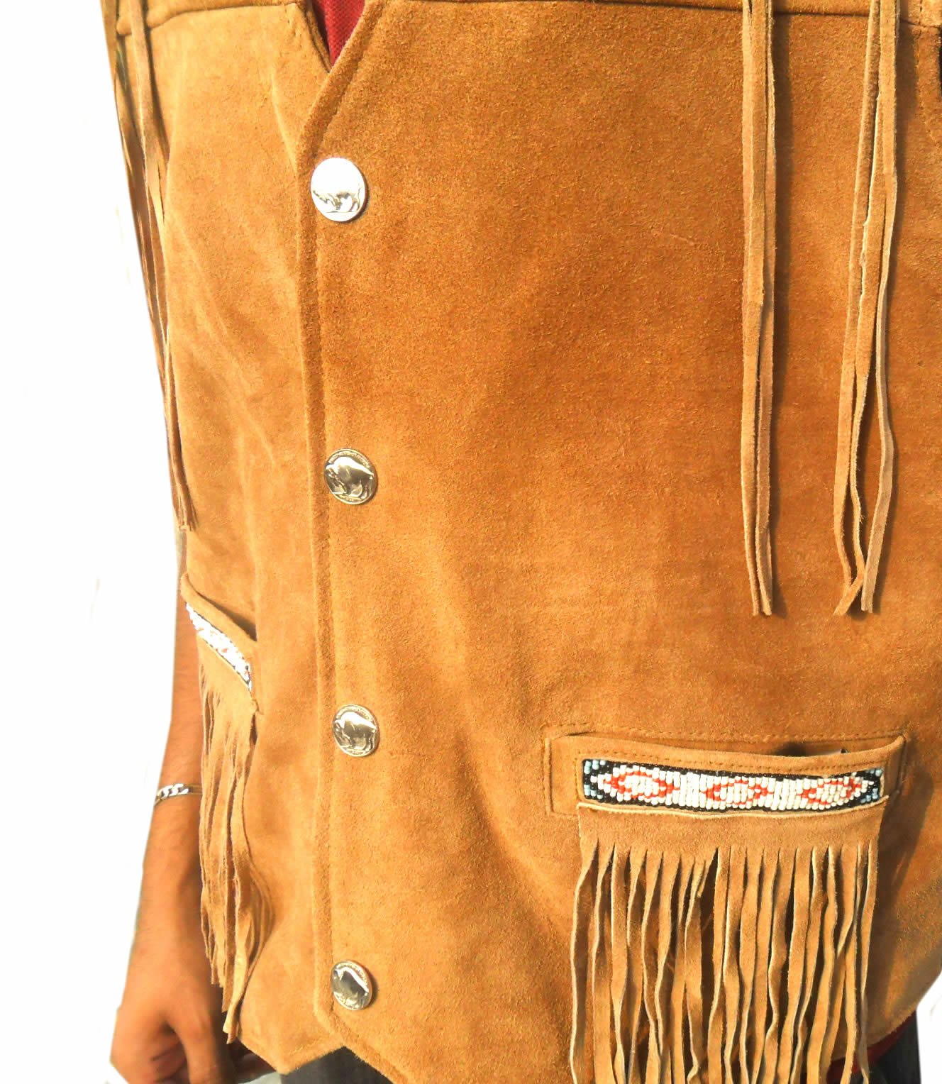 Classyak Western Leather Vest for Men & Women - Genuine Suede Leather Jacket, XS to 5XL - Perfect for Cowboy Rides, Rodeo Events & Country Fashion