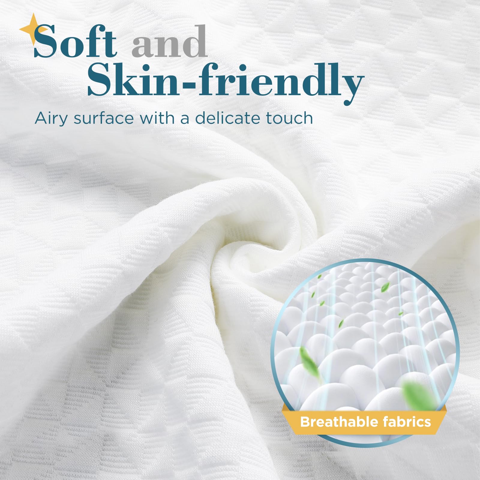 Viewstar King Size Pillows Set of 2 - Firm Shredded Memory Foam Adjustable Pillows for Side, Back & Stomach Sleepers - Washable Removable Cover - Perfect for Home, Bedroom & Guest Room Comfort