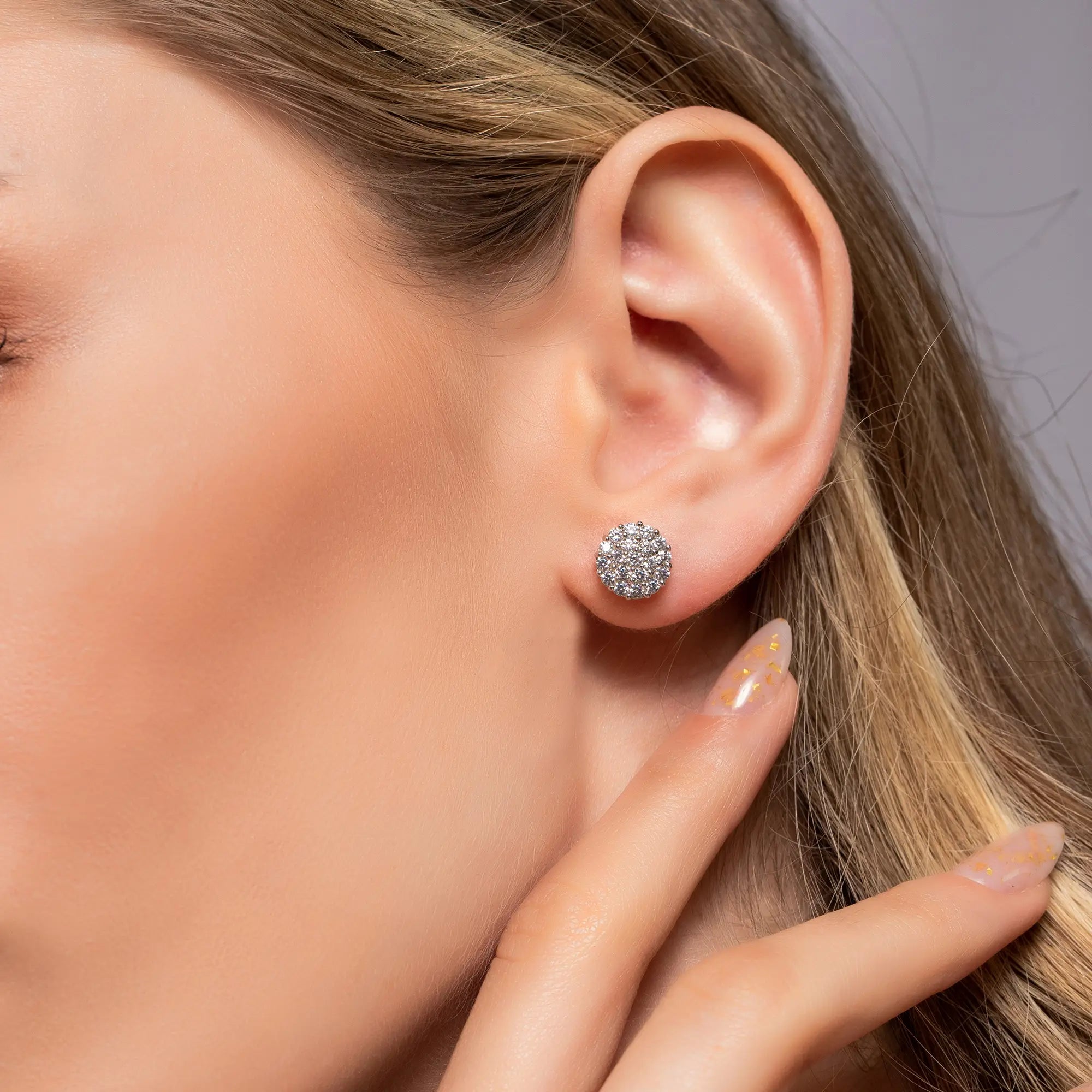 Elegant Stud Earrings for Women - 14K Gold Plated Cubic Zirconia Studs - Perfect for Everyday Wear, Gifts & Special Occasions