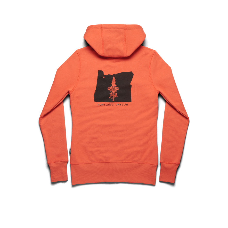 Women's PNW Hoodie - Soft Fleece Pullover with Kangaroo Pocket | Burnt Ochre | Cozy Fall & Winter Wear for Outdoor Activities