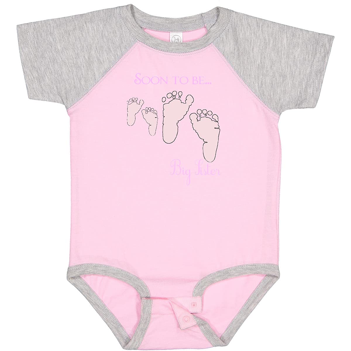 Inktastic Soon to Be Big Sister Baby Bodysuit - Cute & Comfortable Cotton Onesie for Toddlers & Newborns - Perfect for Sibling Announcement, Baby Shower Gift & Family Photos