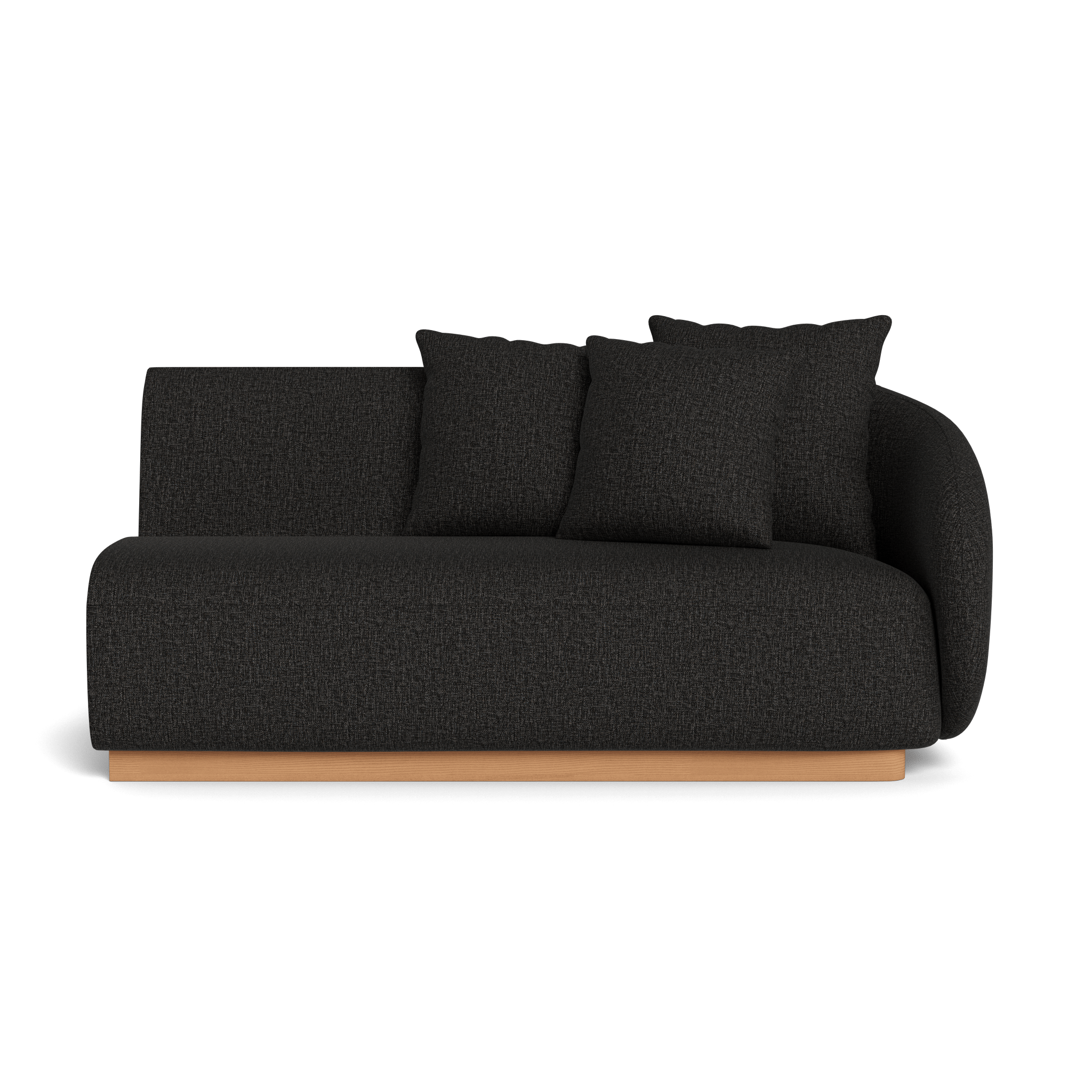 Como 2-Seat 1-Arm Right Sectional Sofa - Modern Living Room Furniture for Small Spaces & Apartments - Perfect for Relaxing, Entertaining & Movie Nights