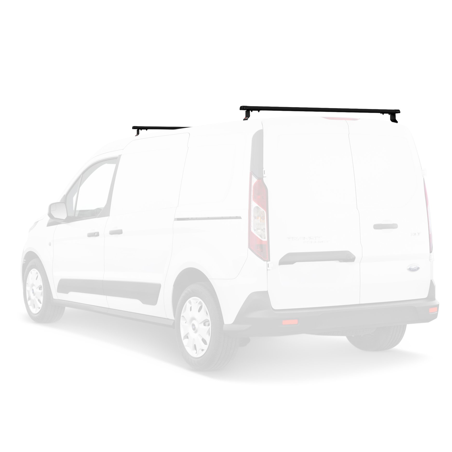 J1000 Aluminum Ladder Roof Rack 2-Bar System for 2014-Newer Ford Transit Connect - Heavy Duty Black Roof Rack for Van Ladders, Kayaks & Cargo - Perfect for Roof Mounting, Outdoor Adventures & Work Vehicles