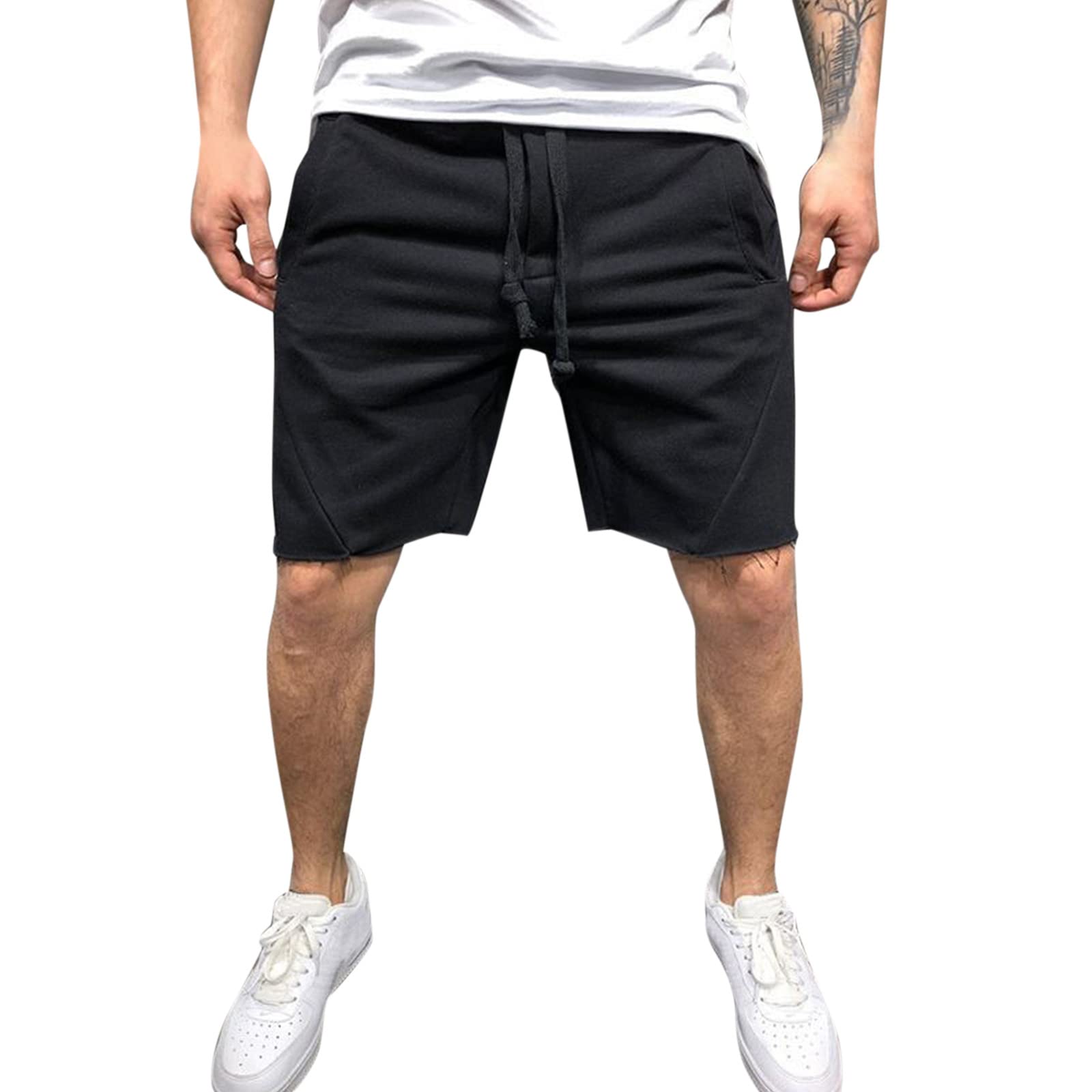Men's Linen Shorts - Casual Drawstring Summer Beach Shorts with Pockets | Classic Fit & Comfortable Baggy Design for Outdoor, Travel, and Relaxation