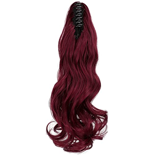 Clip-in Ponytail Hair Extension with Claw Clip - Natural Looking Hairpiece for Instant Volume & Length - Perfect for Parties, Weddings & Everyday Styling