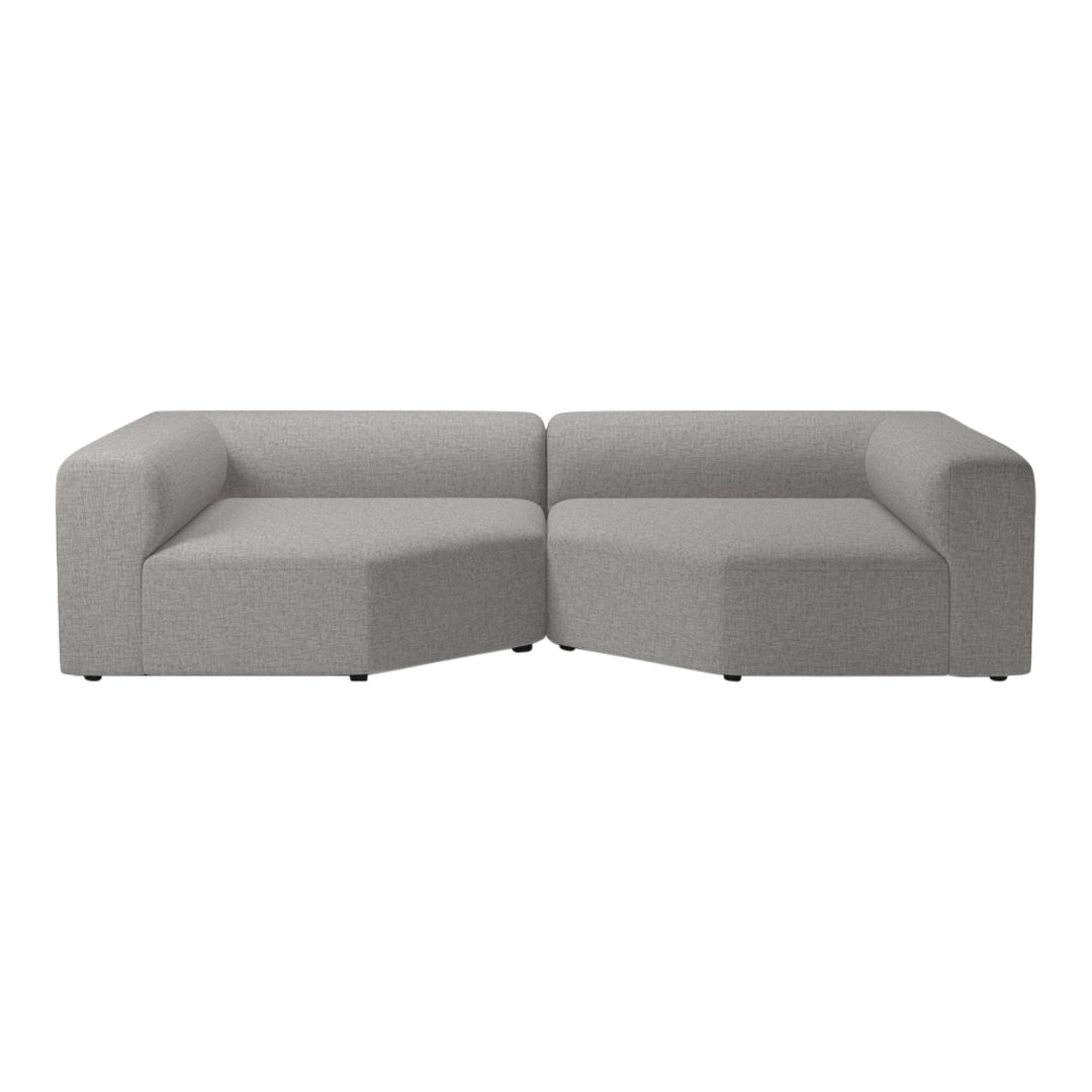 Modern Angle 2 Seater Sofa - Comfortable L-Shaped Loveseat for Small Spaces | Perfect for Apartments, Living Rooms & Office Lounges